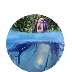 Y libre Oil on canvas 40 cm round 2023 - Barcelona